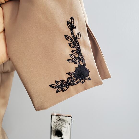 Kasper Women's Tan Vanity Fair Embroidered Beaded Blazer Jacket Size 12P - Picture 6 of 9